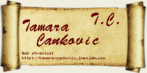 Tamara Čanković vizit kartica